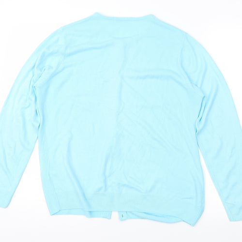 Marks and Spencer Womens Blue   Cardigan Jumper Size 16