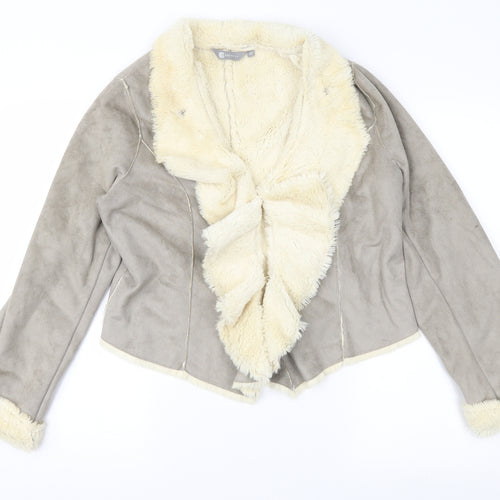 Mia Moda Womens Brown   Jacket  Size 14  - Faux Sheepskin