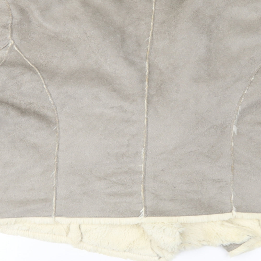 Mia Moda Womens Brown   Jacket  Size 14  - Faux Sheepskin