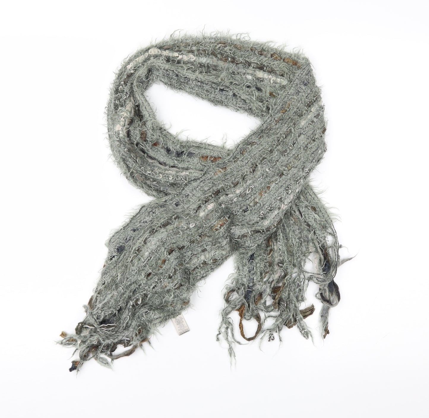 Per Una Womens Green Geometric Knit  Scarf
