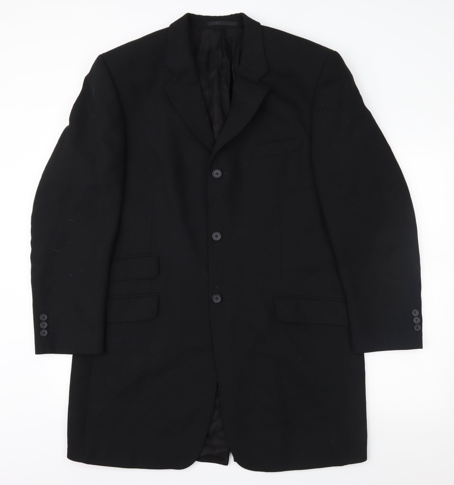 Ciro Citterio Mens Black Striped  Jacket Suit Jacket Size 40