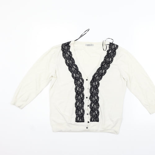 H&M Womens Beige   Cardigan Jumper Size M