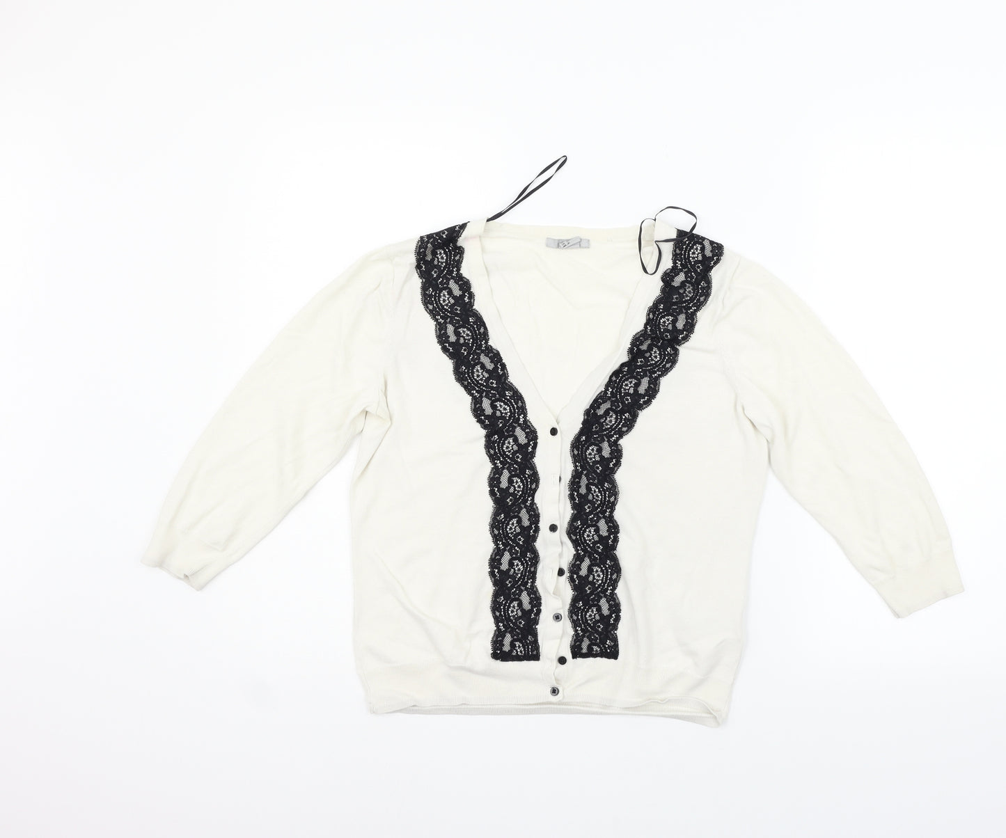 H&M Womens Beige   Cardigan Jumper Size M