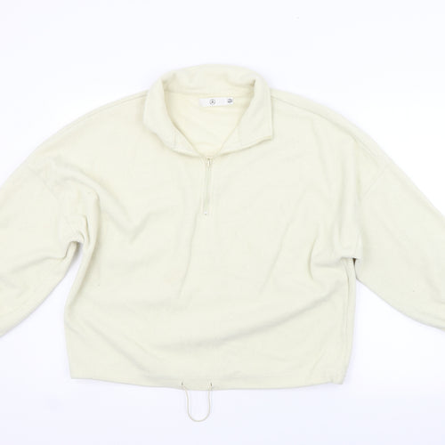 Missguided Womens Beige   Henley Jumper Size 12