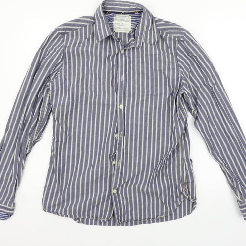 NEXT Mens Black Striped   Button-Up Size M