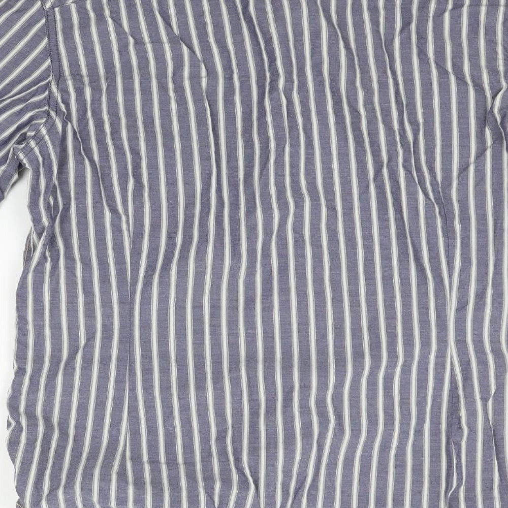NEXT Mens Black Striped   Button-Up Size M
