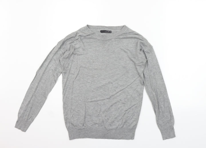 Atmosphere Womens Grey Henley Jumper Size 8