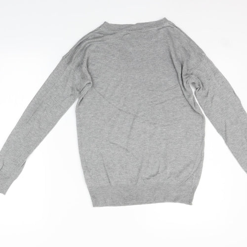 Atmosphere Womens Grey   Henley Jumper Size 8
