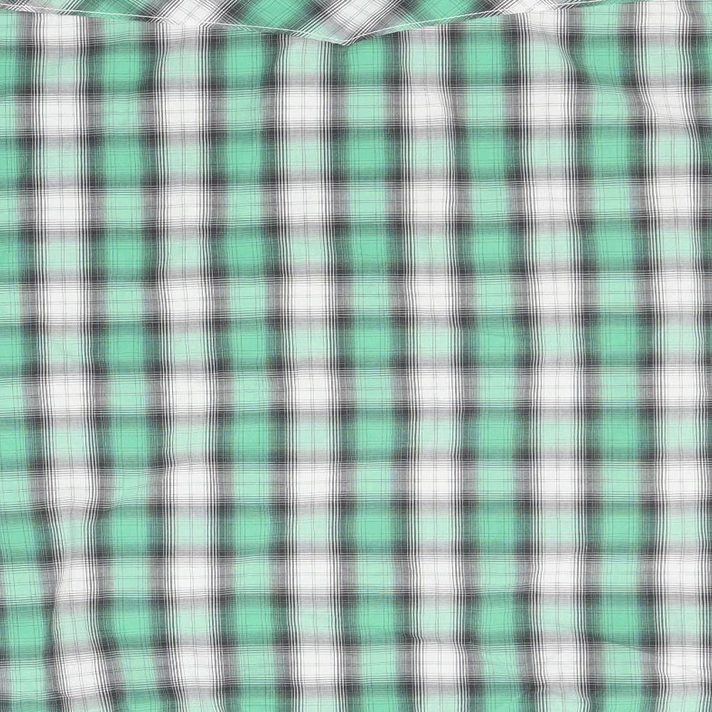 LOGG Mens Green Check   Button-Up Size L