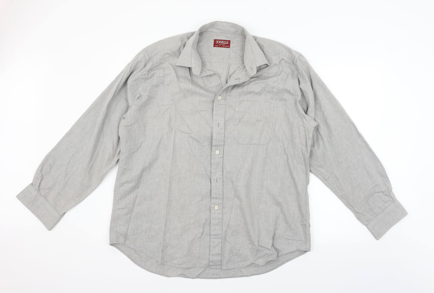 JONELLE Mens Grey    Button-Up Size L