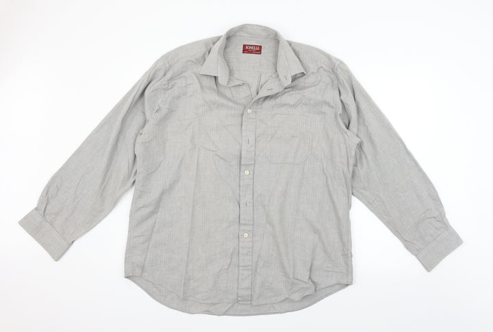 JONELLE Mens Grey    Button-Up Size L