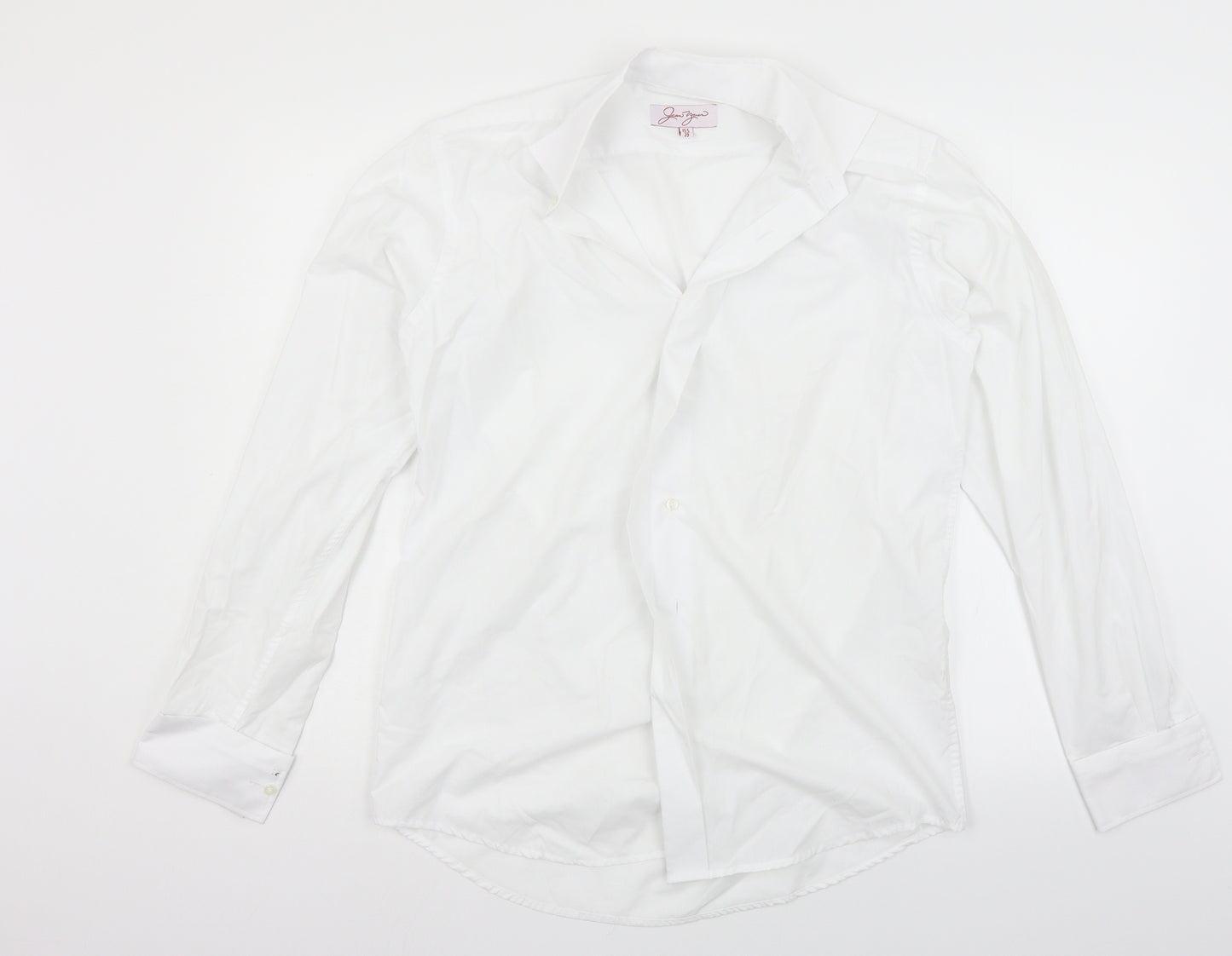 jean years Mens White    Button-Up Size 15.5