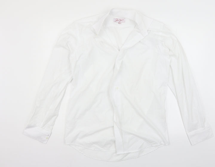 jean years Mens White    Button-Up Size 15.5