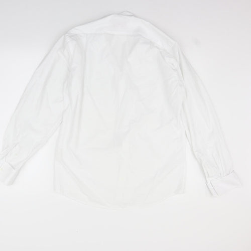 jean years Mens White    Button-Up Size 15.5