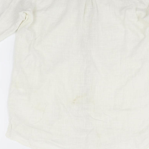 Cream Womens White   Basic Button-Up Size 10