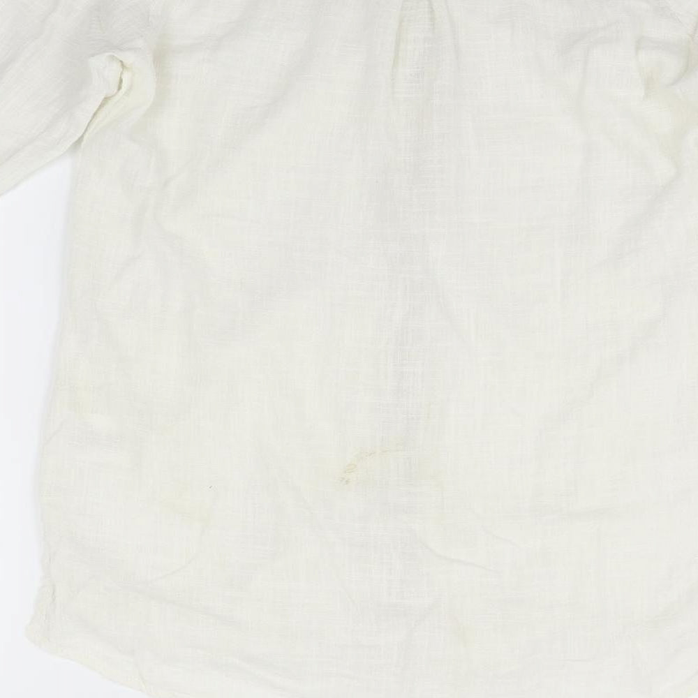 Cream Womens White   Basic Button-Up Size 10