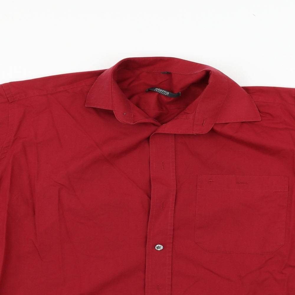 Eterna Mens Red    Button-Up Size 15.5
