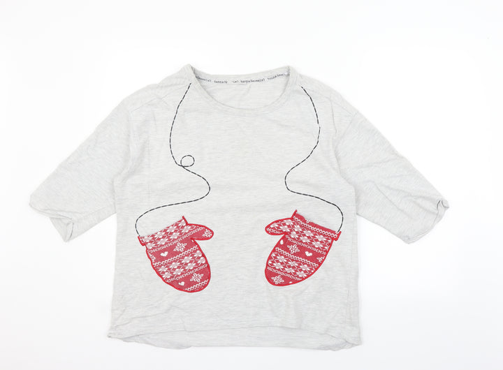 LOVE TO LOUNGE Womens Grey Pullover Jumper Size M