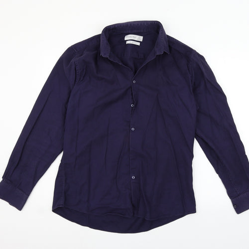 Primark Mens Blue    Button-Up Size 17