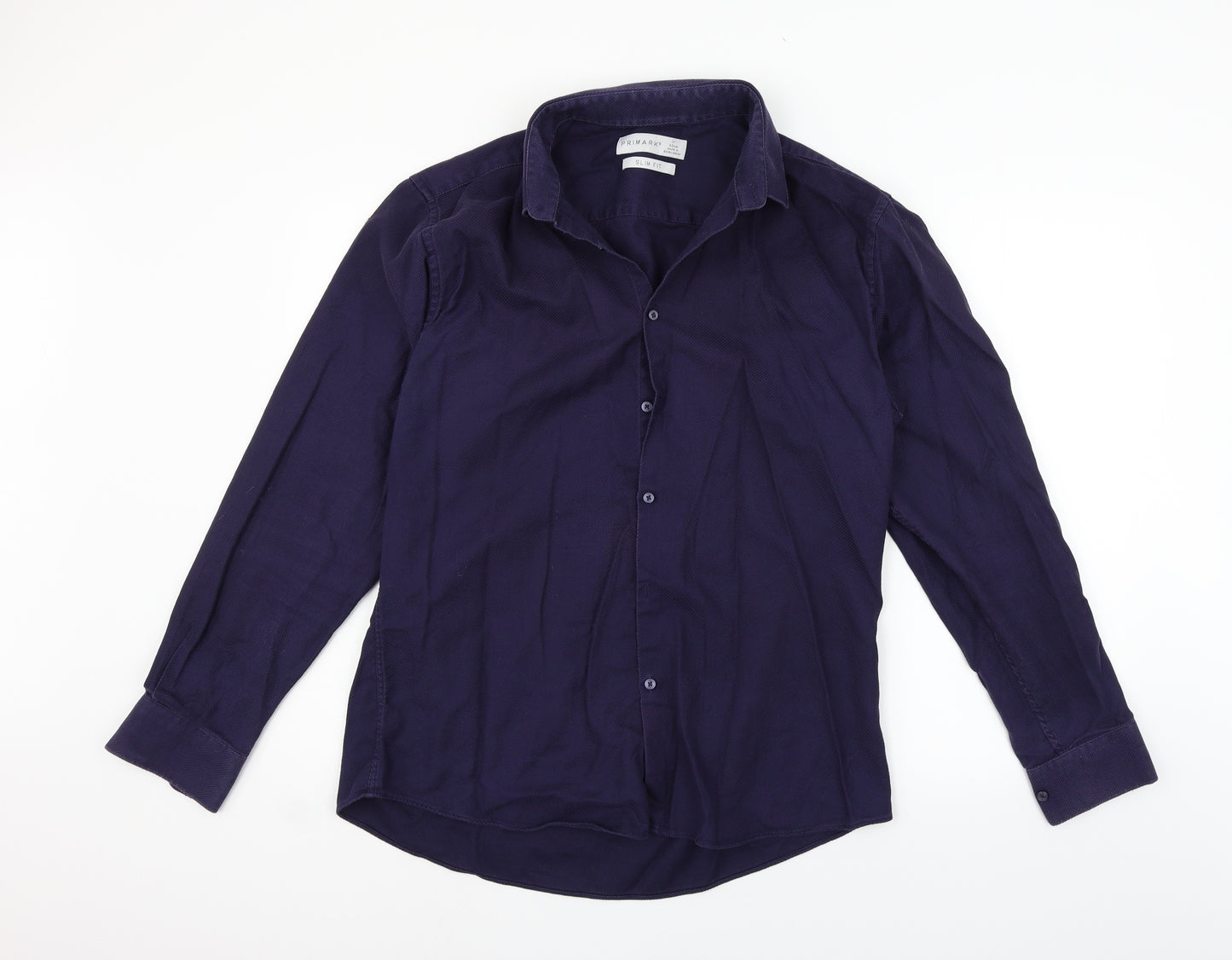 Primark Mens Blue    Button-Up Size 17