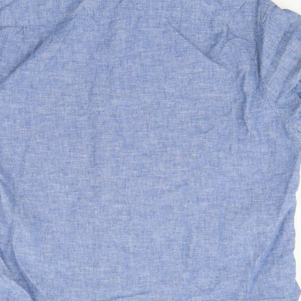 Cedar Wood State Womens Blue   Basic Button-Up Size L