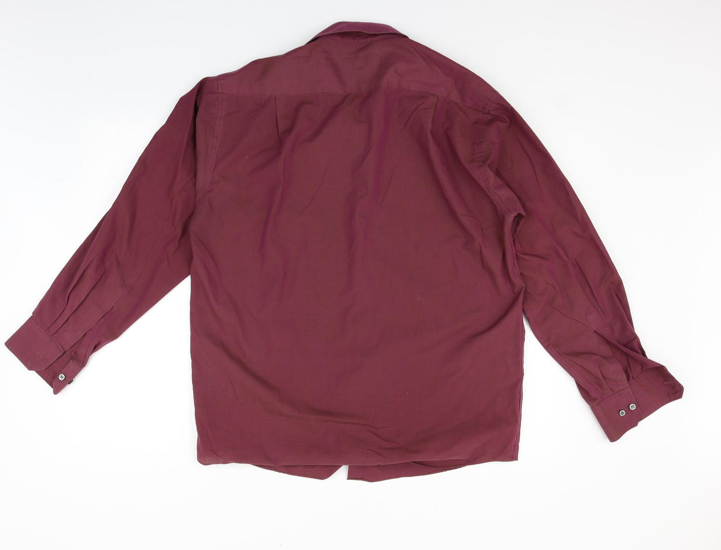Marks and Spencer Mens Purple    Button-Up Size 15.5