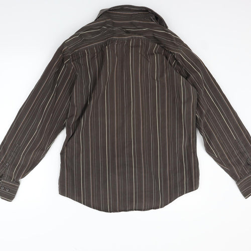 NEXT Mens Brown    Button-Up Size 16