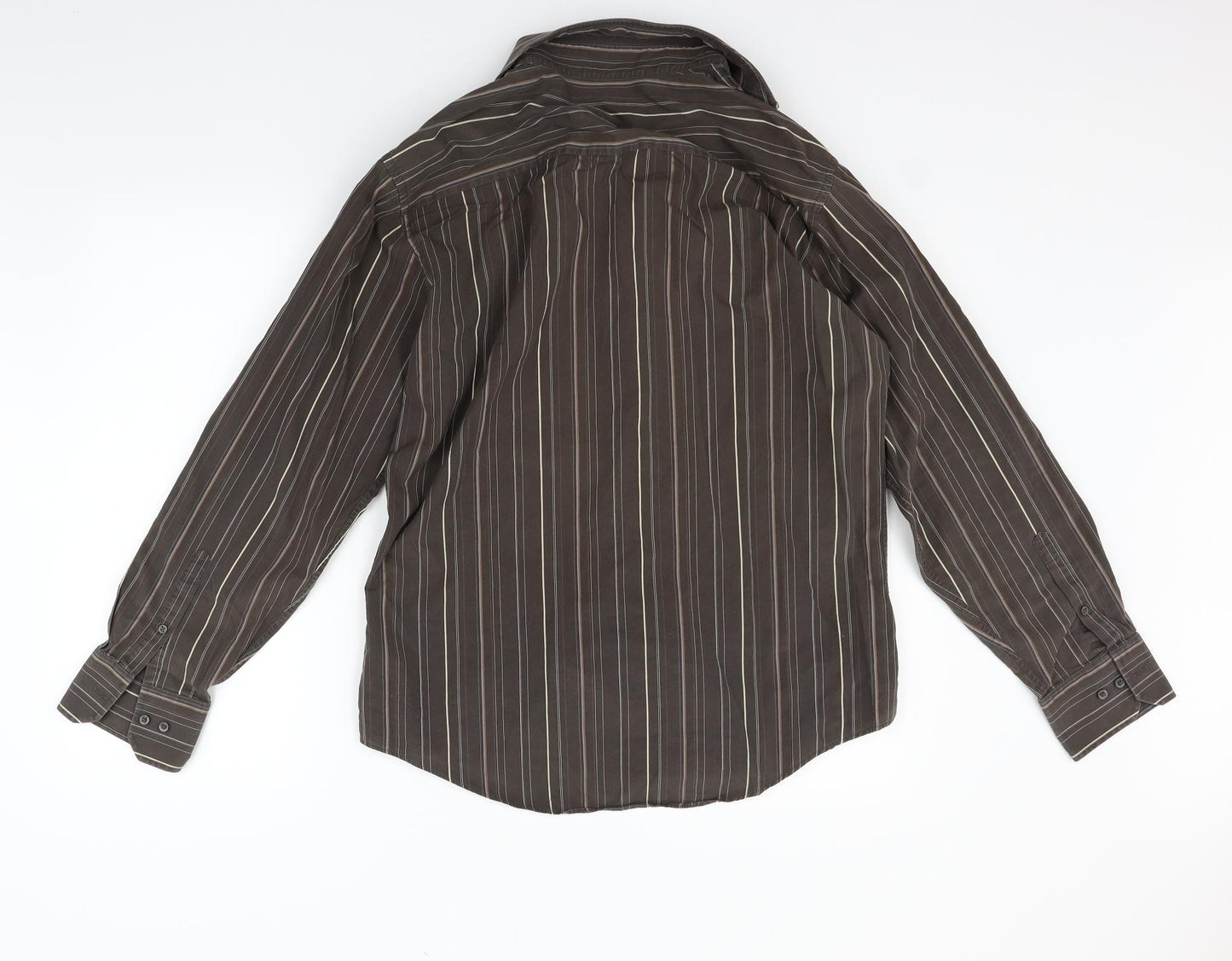 NEXT Mens Brown    Button-Up Size 16