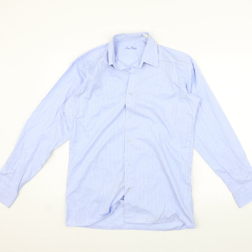 Louis Philippe Mens Blue    Button-Up Size 15