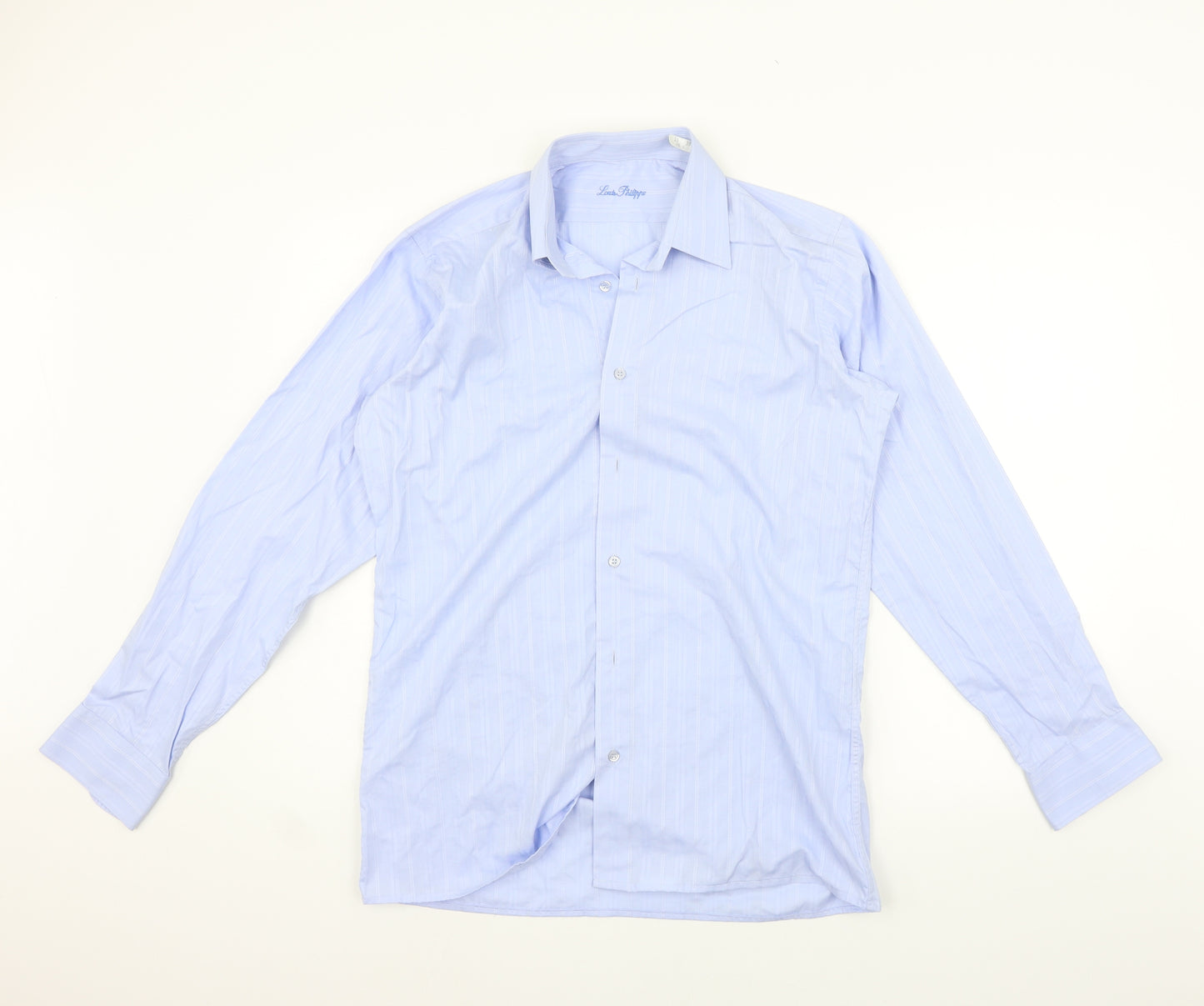 Louis Philippe Mens Blue    Button-Up Size 15
