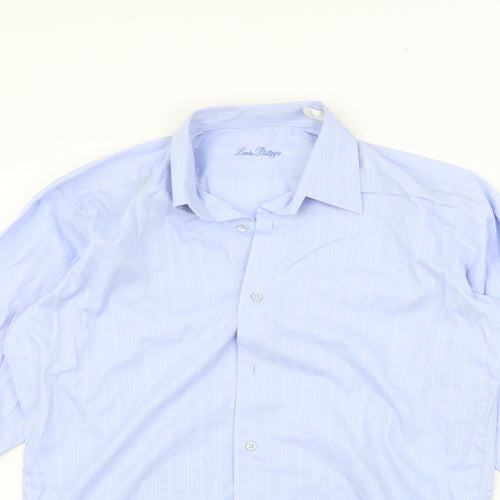 Louis Philippe Mens Blue    Button-Up Size 15