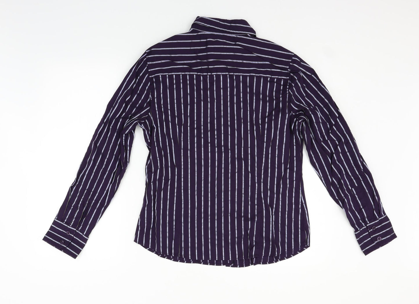 Tabi Mens Purple Striped   Button-Up Size M