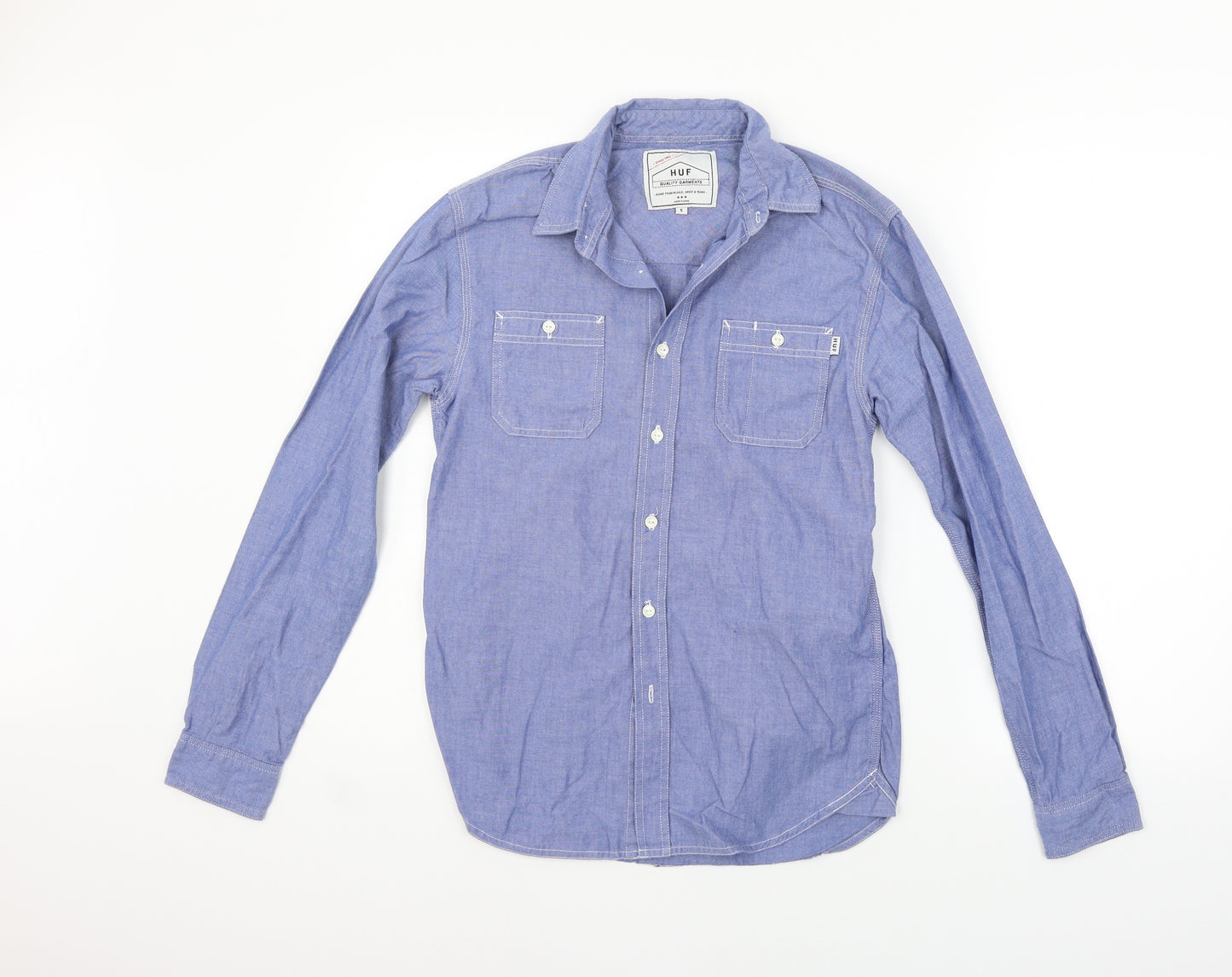 HUF Womens Blue   Basic Blouse Size S