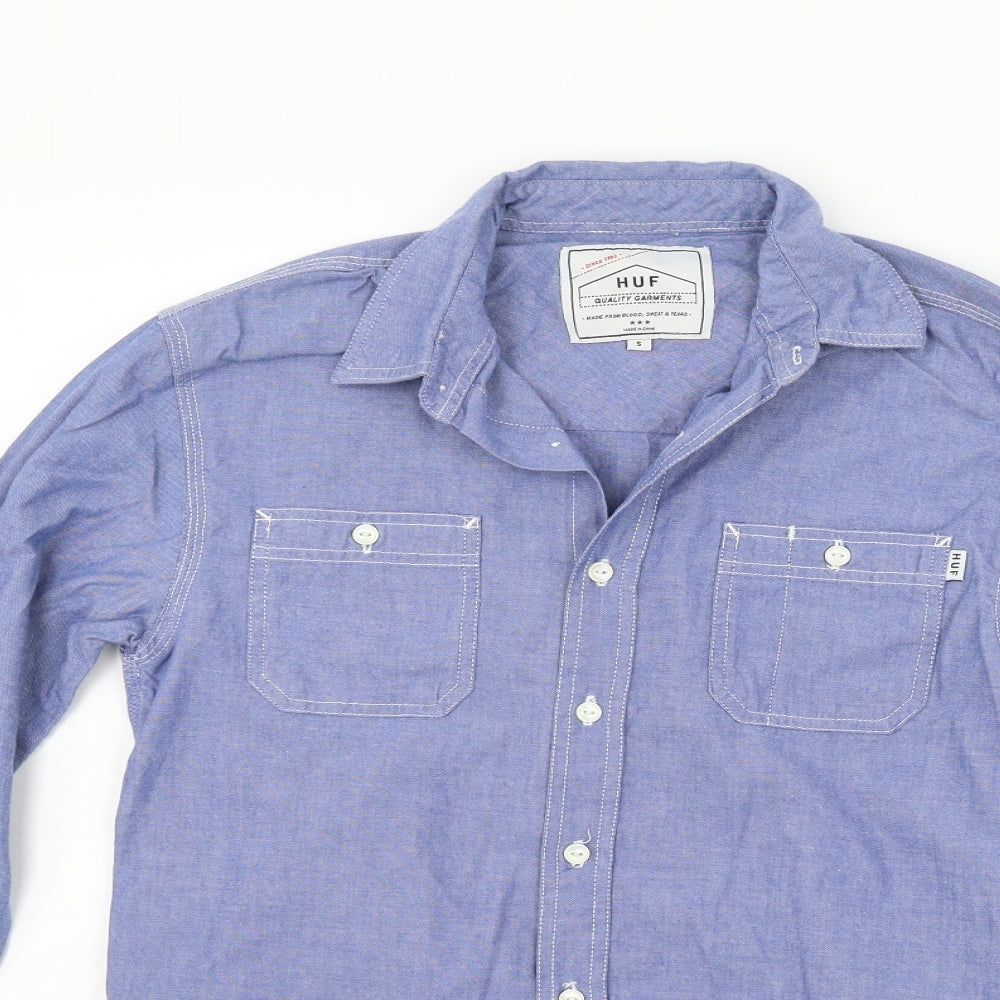 HUF Womens Blue   Basic Blouse Size S