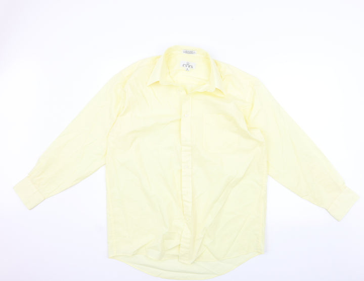 ENRO Mens White    Button-Up Size 16
