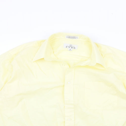 ENRO Mens White    Button-Up Size 16
