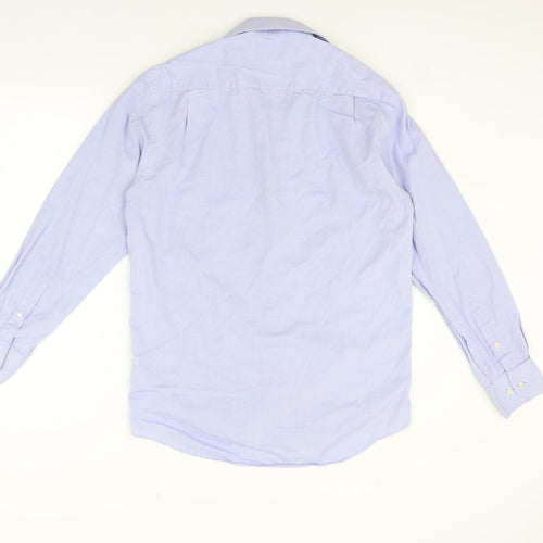MOSS Mens Blue Striped   Button-Up Size 15.5