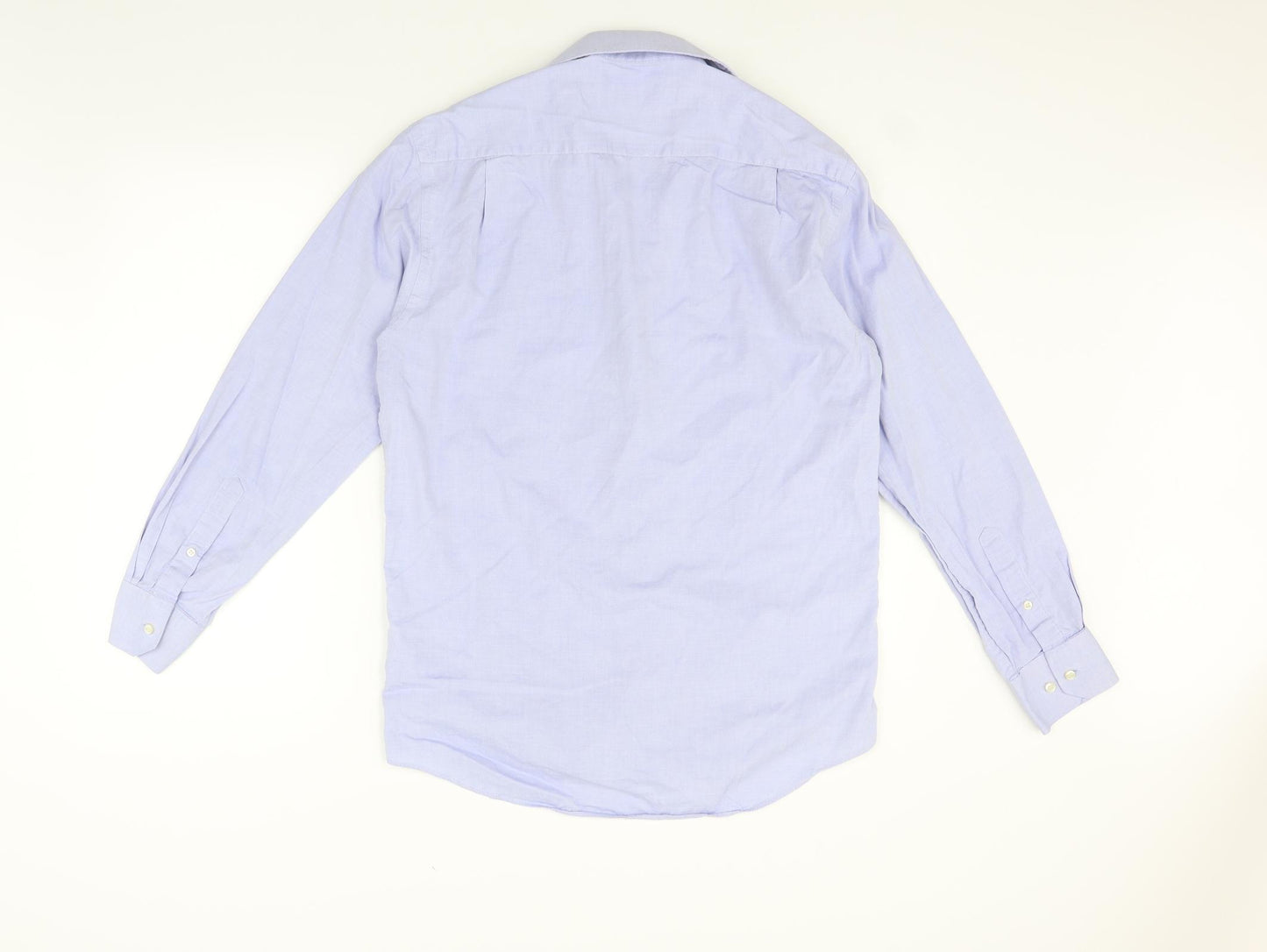 MOSS Mens Blue Striped   Button-Up Size 15.5