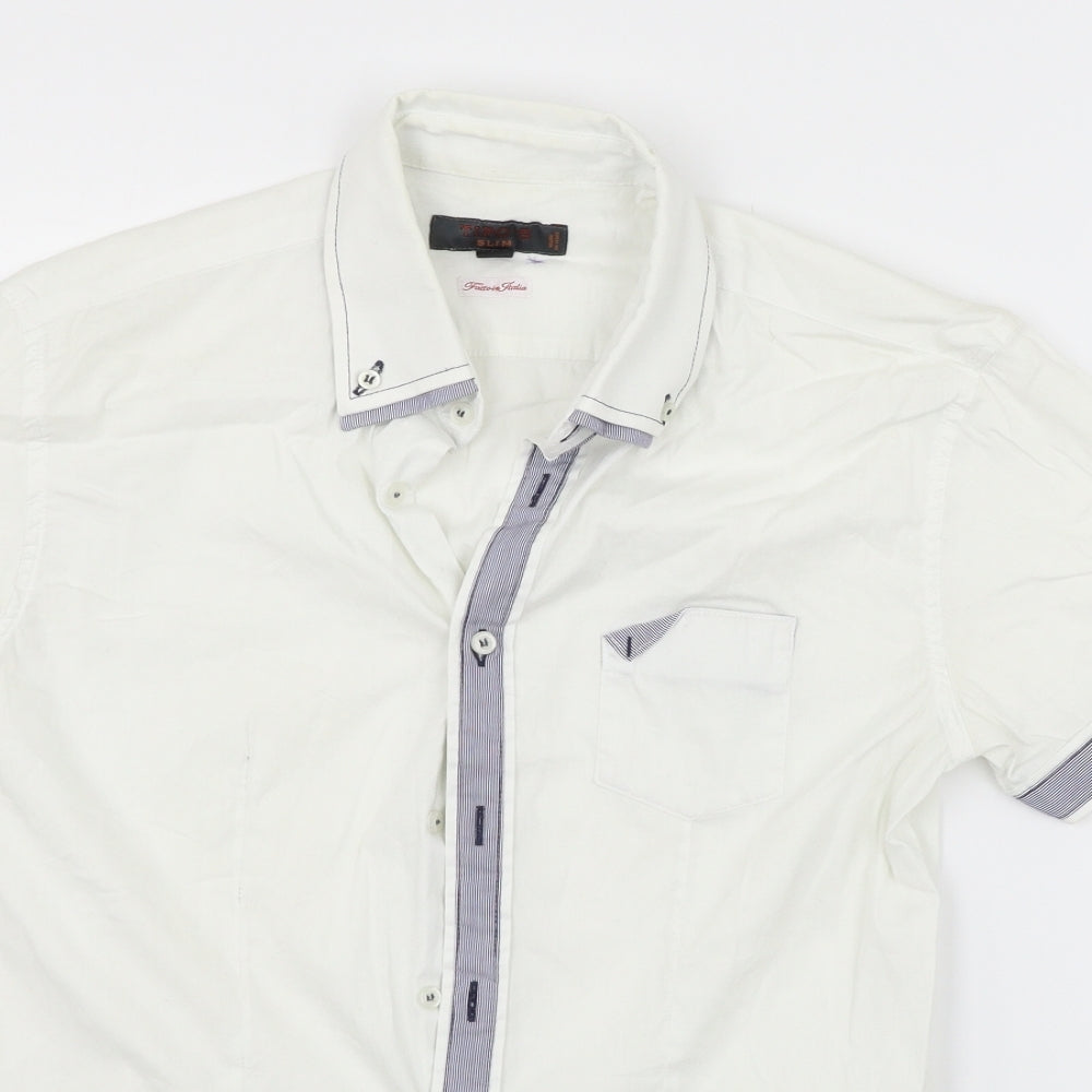 TIPo's Mens White    Button-Up Size M