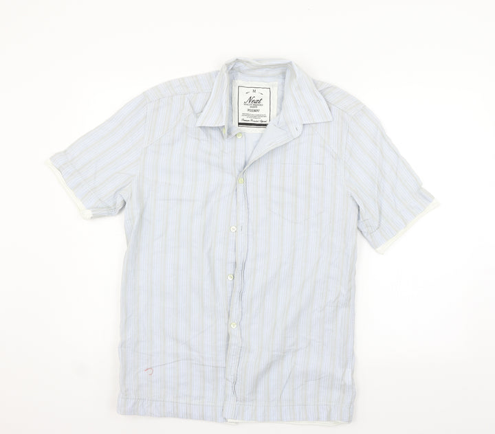 NEXT Mens Blue Striped   Button-Up Size M