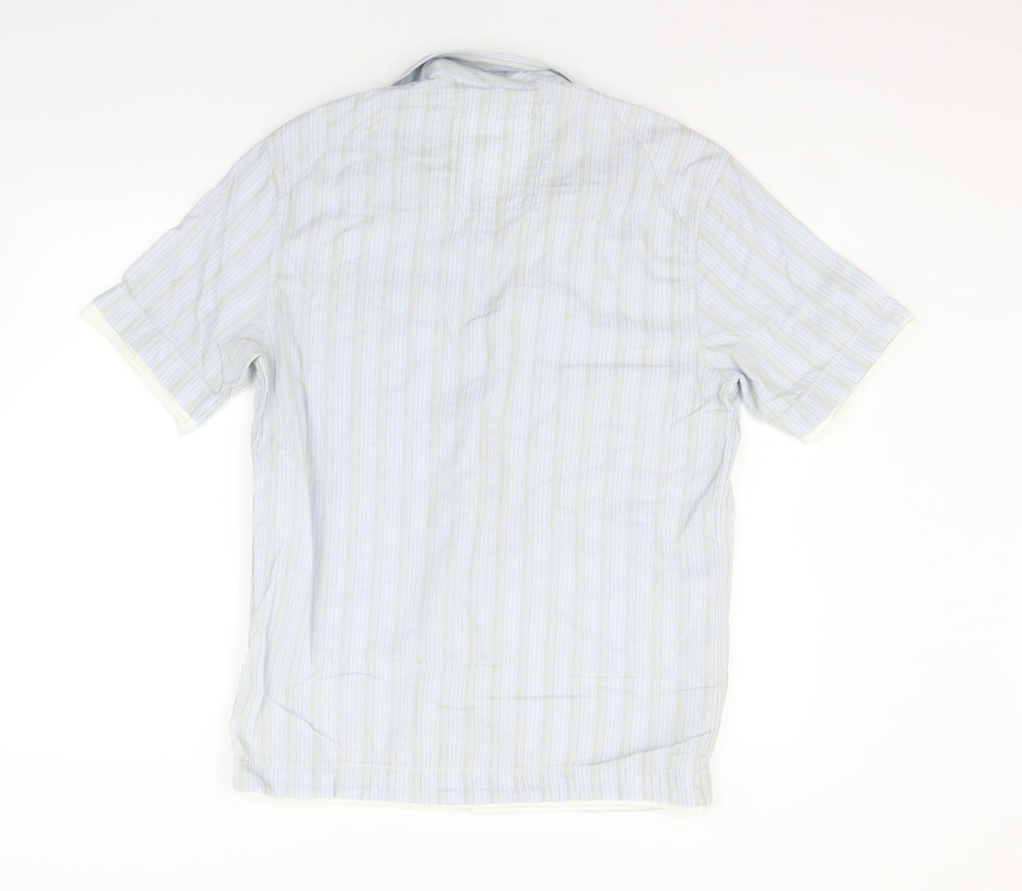 NEXT Mens Blue Striped   Button-Up Size M