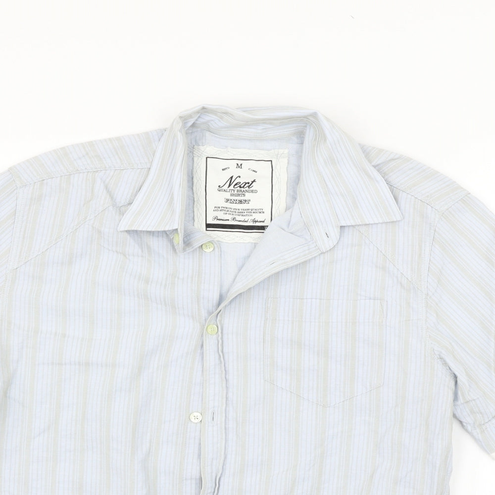 NEXT Mens Blue Striped   Button-Up Size M