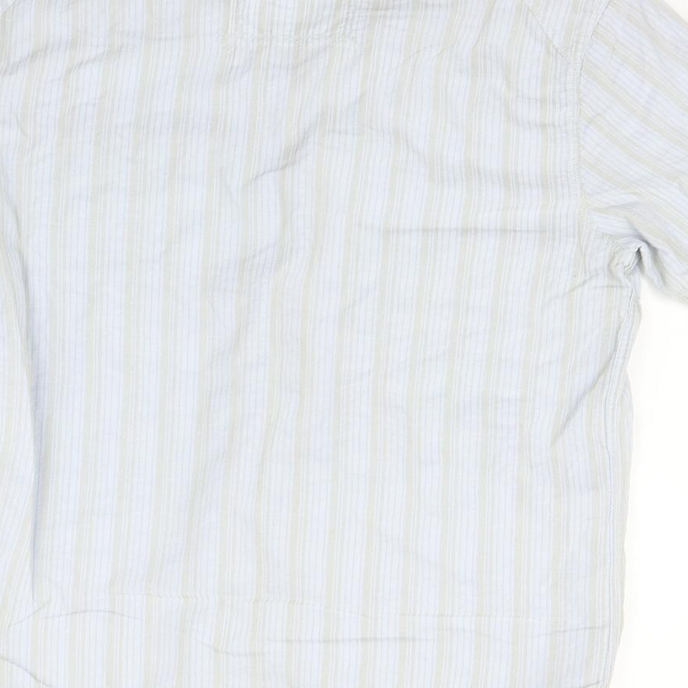NEXT Mens Blue Striped   Button-Up Size M