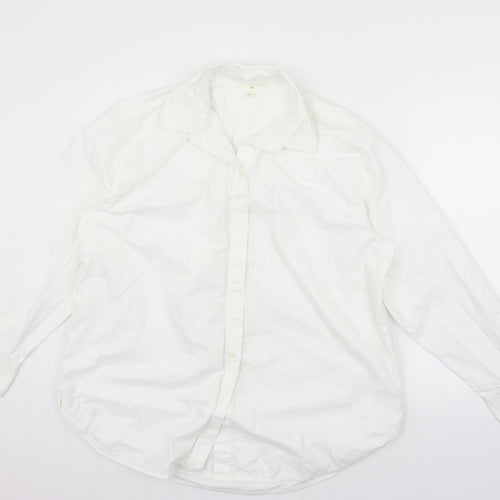 H&M Mens White    Button-Up Size M