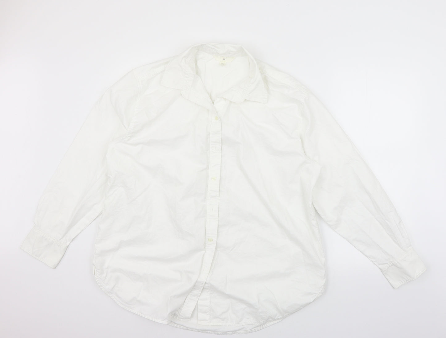 H&M Mens White    Button-Up Size M