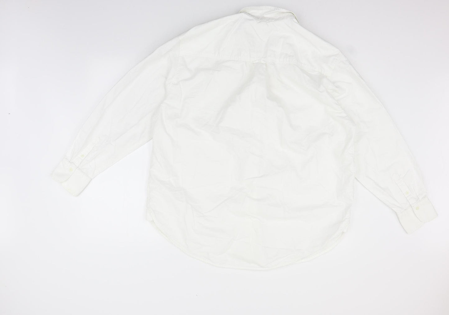 H&M Mens White    Button-Up Size M