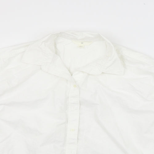 H&M Mens White    Button-Up Size M