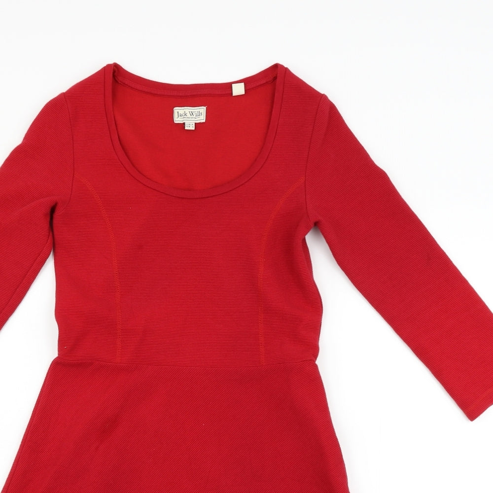 Jack Wills Womens Red   Fit & Flare  Size 8