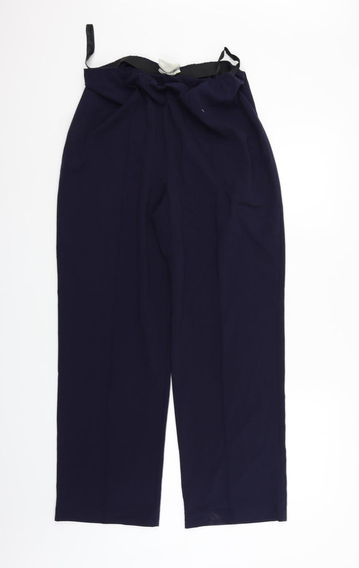 EWM Womens Black Trousers Size 16 L30 in - Elastic Waist Band