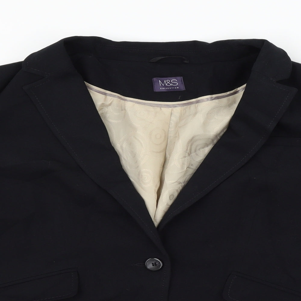 Marks and Spencer Womens Black   Jacket Blazer Size 16